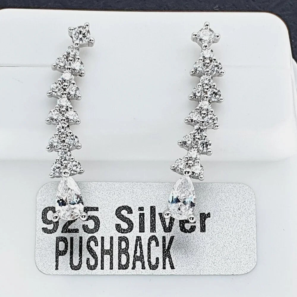 "925 sterling silver luxury CZ earrings for women/girls, Best for gift, RJUS2199